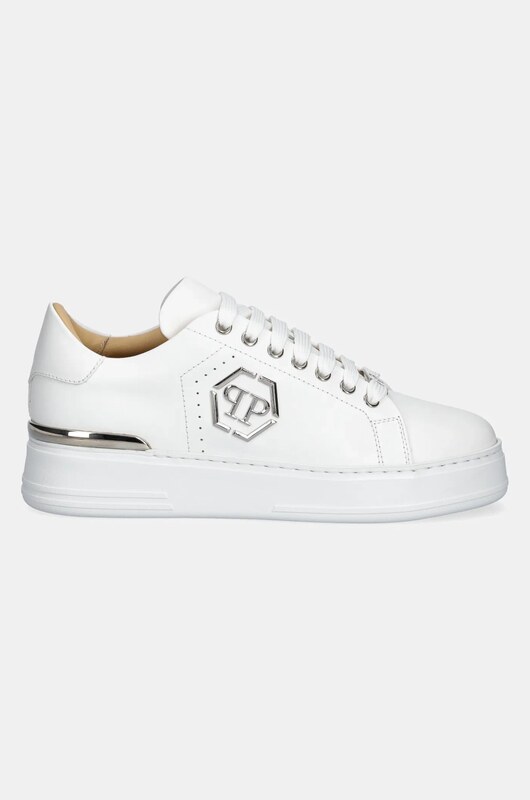 Philipp Plein sneakersy skórzane Nappa Lo-Top Hexagon