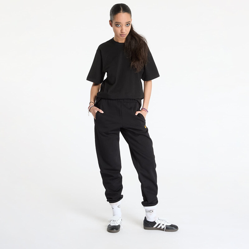 Spodnie dresowe Carhartt WIP Chase Sweat Pant Black/ Gold XS