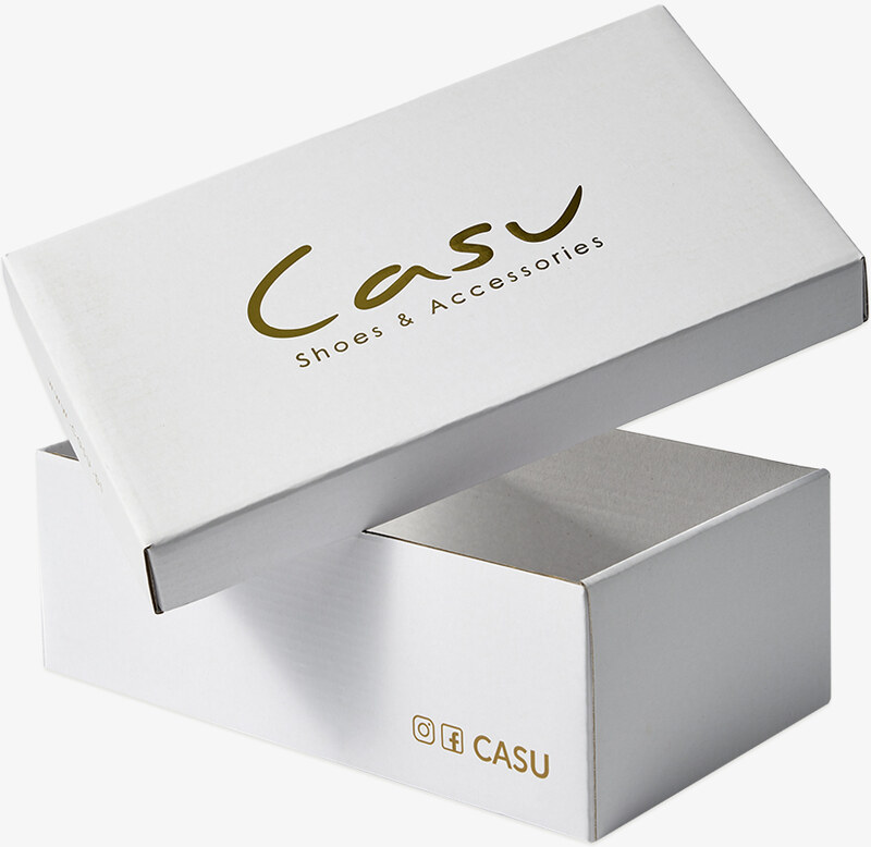 Czarne botki damskie z gumą na ozdobnym obcasie Casu D212X10-B