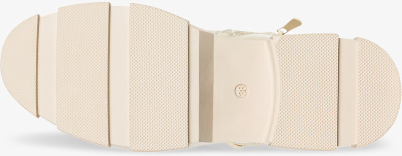 Beżowe botki śniegowce damskie z kożuszkiem sznurowane Casu 22-15