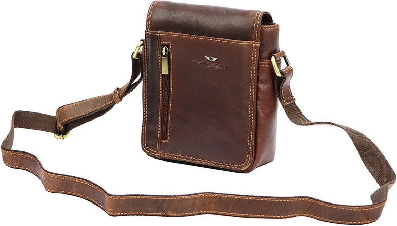 Saszetka męska z naturalnej skóry Peterson PTN TB-7032-COM