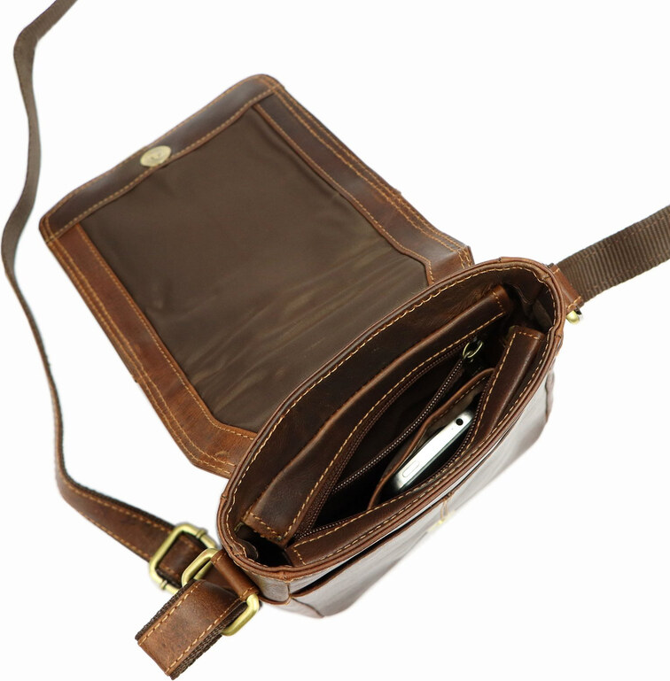 Saszetka męska z naturalnej skóry Peterson PTN TB-7032-COM