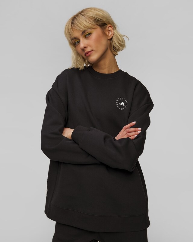 Czarna Bluza Damska Adidas By Stella Mccartney Loose