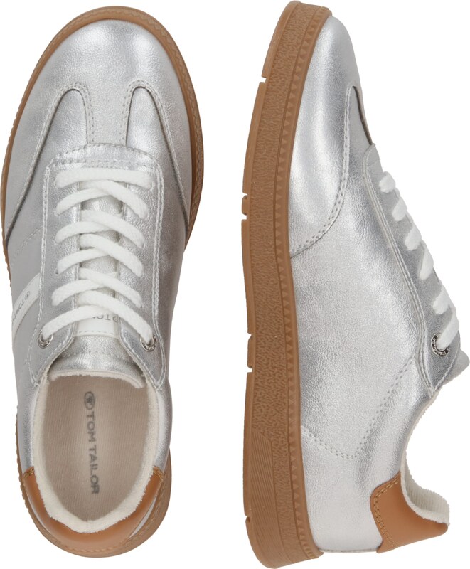 TOM TAILOR Sneakersy niskie srebrny / biały