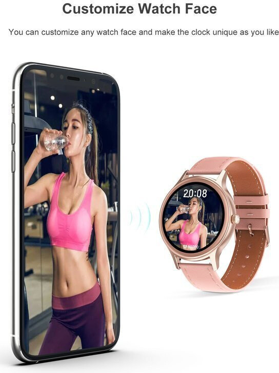 SMARTWATCH DAMSKI PACIFIC 18-2 - BRANSOLETA + PASEK: Rosegold / Biały (sy015b)