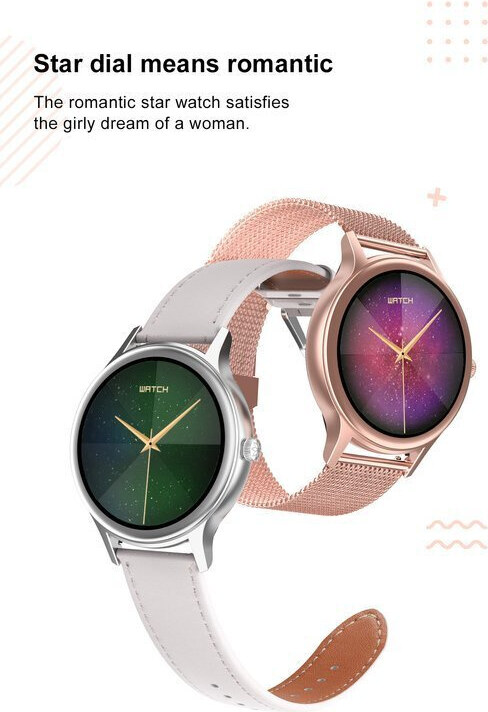 SMARTWATCH DAMSKI PACIFIC 18-2 - BRANSOLETA + PASEK: Rosegold / Biały (sy015b)