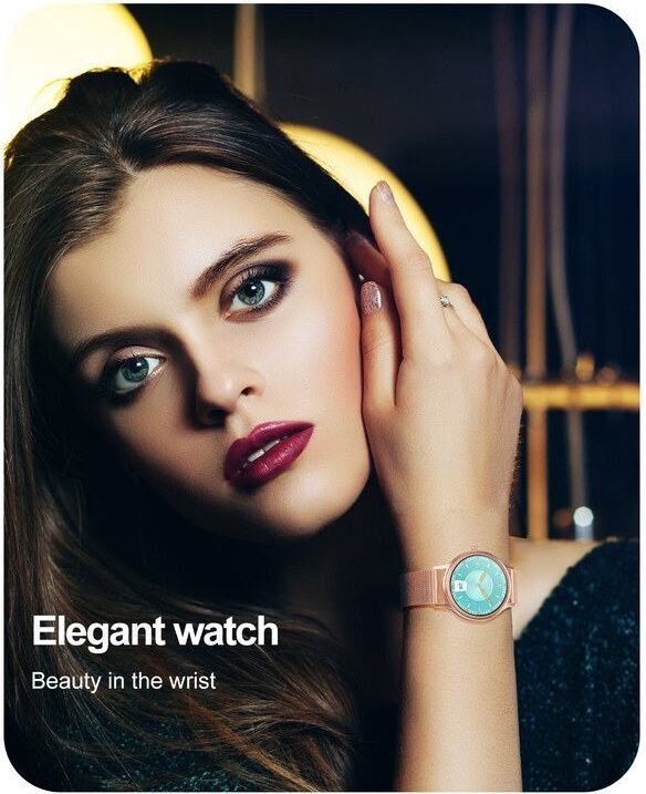 SMARTWATCH DAMSKI PACIFIC 18-2 - BRANSOLETA + PASEK: Rosegold / Biały (sy015b)