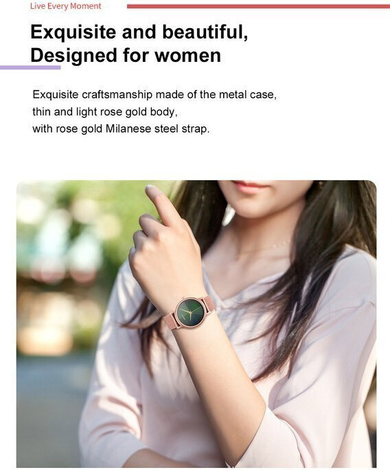 SMARTWATCH DAMSKI PACIFIC 18-2 - BRANSOLETA + PASEK: Rosegold / Biały (sy015b)