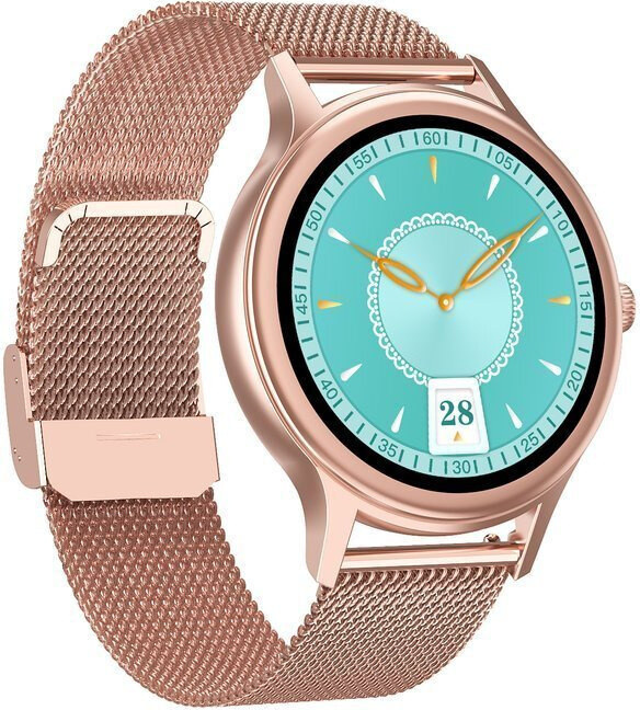 SMARTWATCH DAMSKI PACIFIC 18-2 - BRANSOLETA + PASEK: Rosegold / Biały (sy015b)