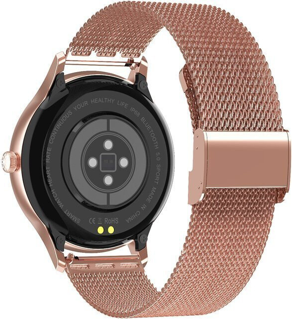 SMARTWATCH DAMSKI PACIFIC 18-2 - BRANSOLETA + PASEK: Rosegold / Biały (sy015b)