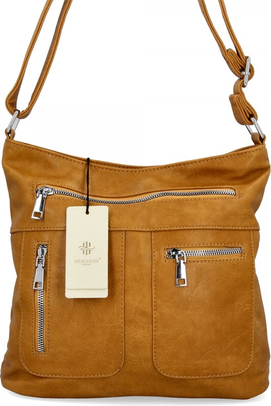 Uniwersalna Torebka Damska Listonoszka firmy Herisson 13K392 Jasno Ruda