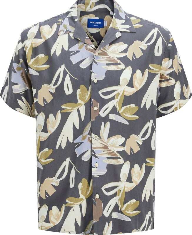 JACK & JONES Koszula beżowy / jasnoniebieski / ciemnoszary / oliwkowy