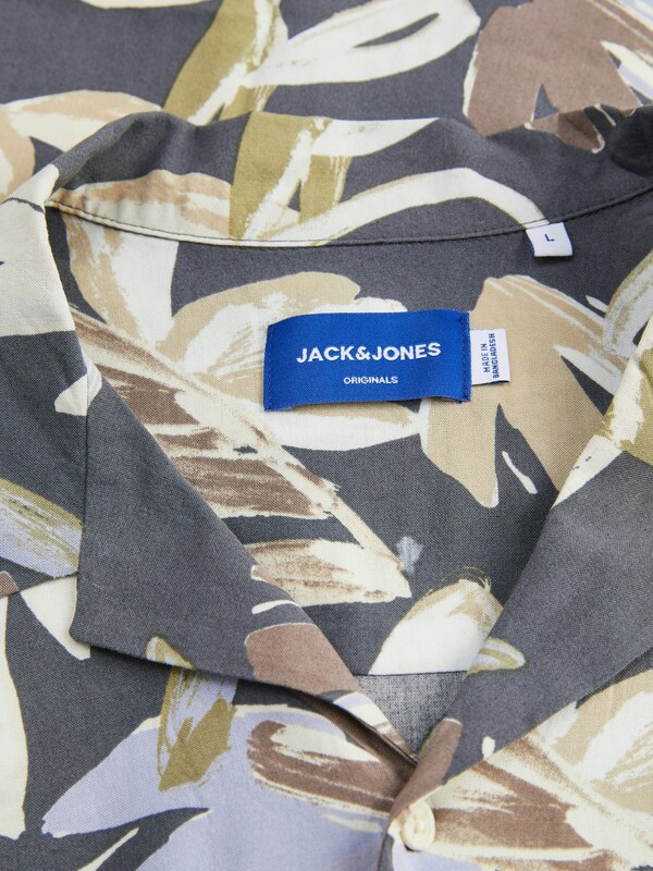 JACK & JONES Koszula beżowy / jasnoniebieski / ciemnoszary / oliwkowy