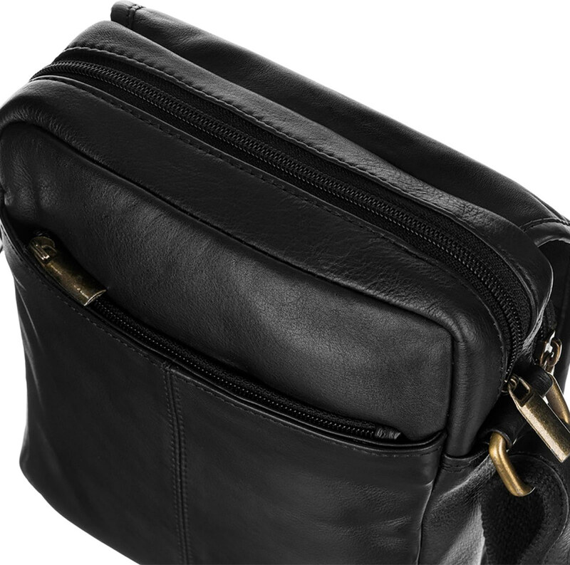 Saszetka męska z naturalnej skóry Peterson PTN 5031-NDM