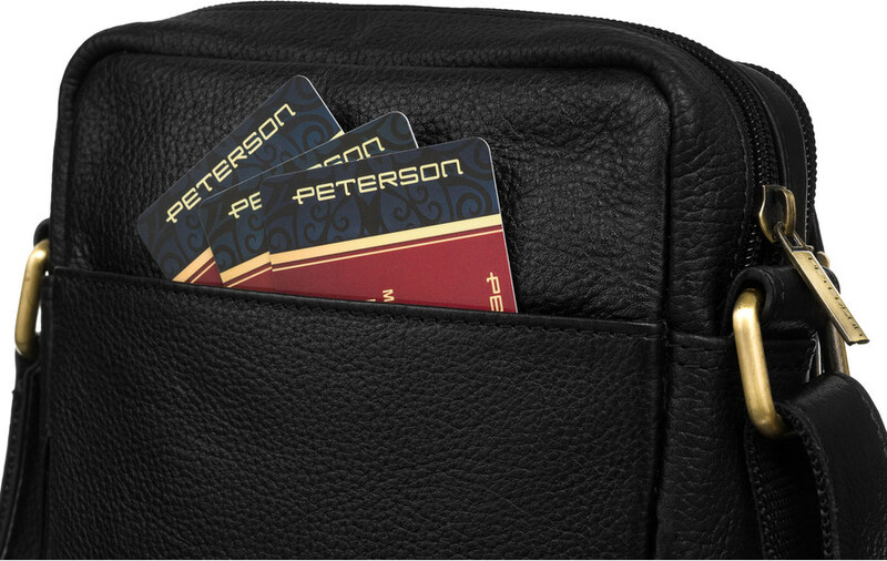Saszetka męska z naturalnej skóry Peterson PTN 251-NDM