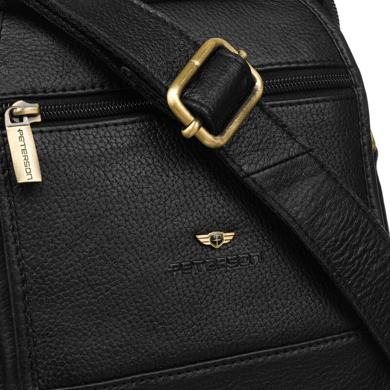 Saszetka męska z naturalnej skóry Peterson PTN 251-NDM
