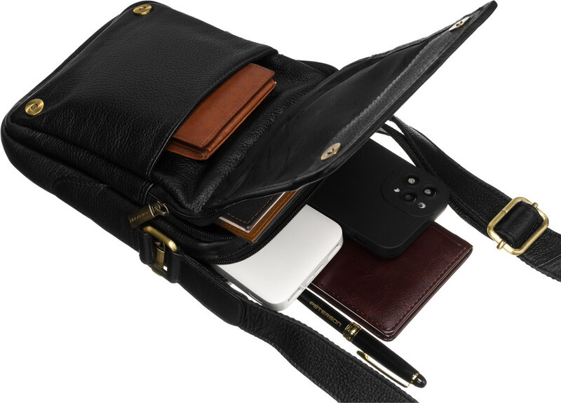 Saszetka męska z naturalnej skóry Peterson PTN 251-NDM