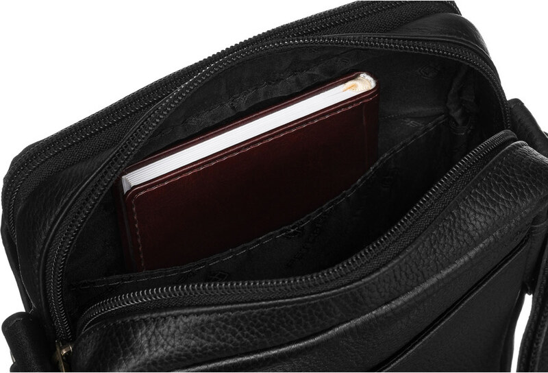 Saszetka męska z naturalnej skóry Peterson PTN 251-NDM