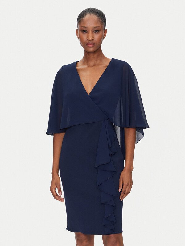 Rinascimento Sukienka koktajlowa CFC0123560003 Granatowy Regular Fit