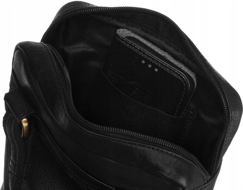 Listonoszka skórzana Peterson [DH] PTN-PR-100-NDM czarny