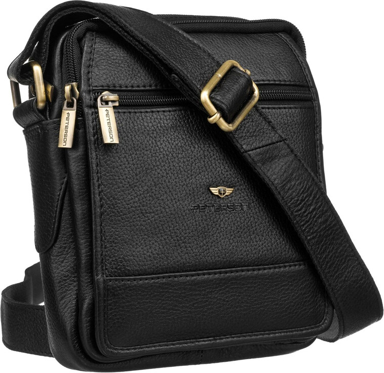 Saszetka męska z naturalnej skóry Peterson PTN 251-NDM