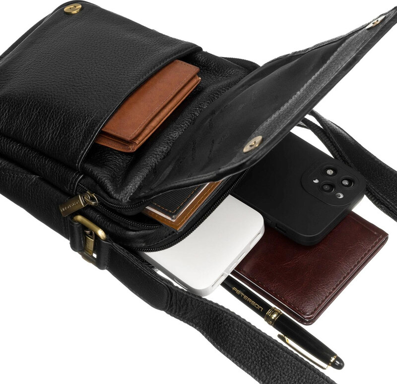 Saszetka męska z naturalnej skóry Peterson PTN 251-NDM