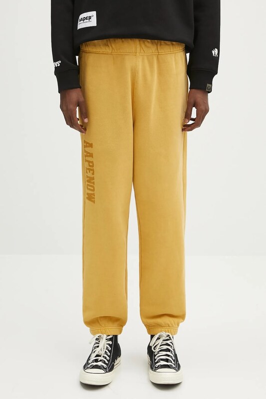 AAPE spodnie dresowe bawełniane Now Sweat