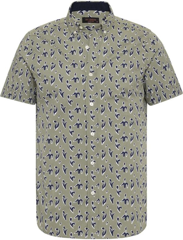 By Diess Collection Koszula atramentowy / pastelowy zielony / biały