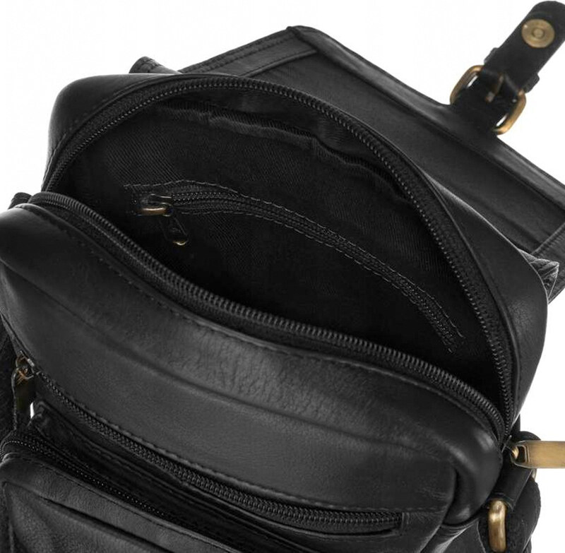 Saszetka męska z naturalnej skóry Peterson PTN 372-NDM