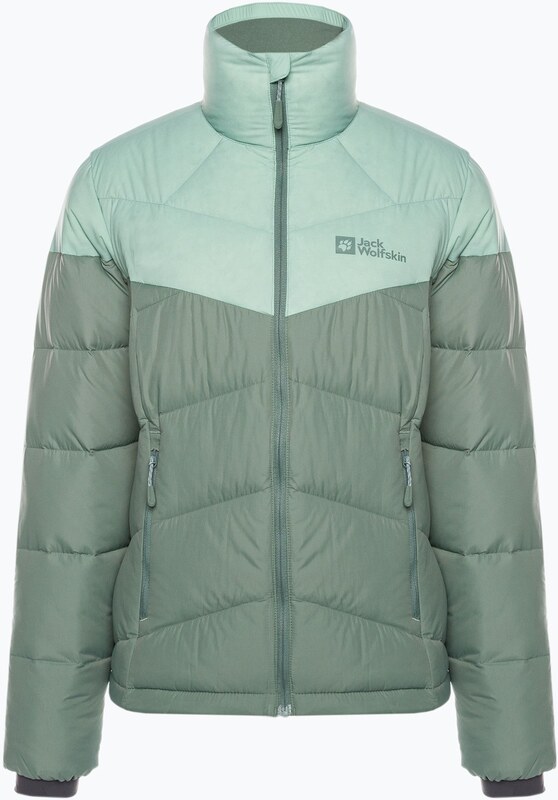 Kurtka puchowa damska Jack Wolfskin Herzberg Down hedge green