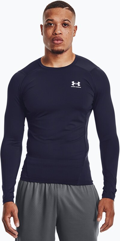 Longsleeve treningowy męski Under Armour HG Armour Comp midnight navy/white