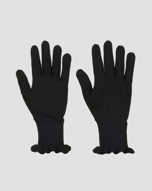 Czarne Rękawiczki Z Wełniano-kaszmirowe Damskie Allude