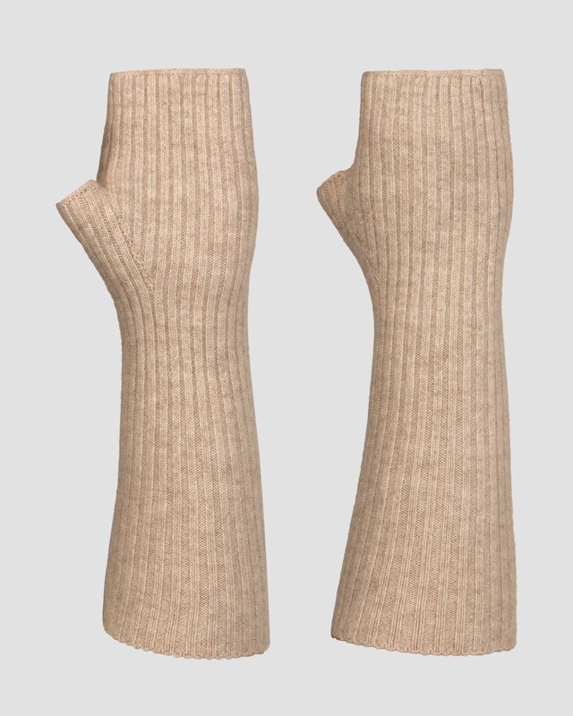 Brązowe Rękawiczki Z Kaszmiru Damskie Kujten Knokke