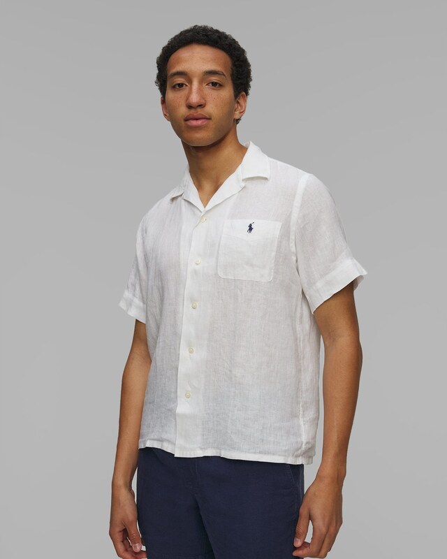Lniana Koszula Z Krótkim Rękawem Męska Polo Ralph Lauren