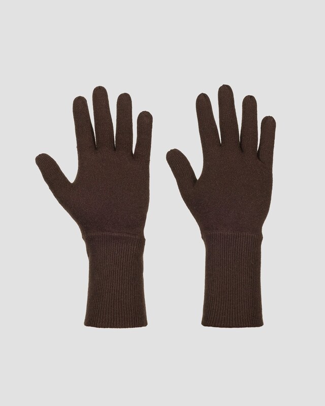 Brązowe Rękawiczki Z Kaszmiru Damskie Allude