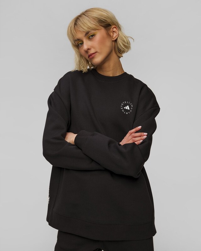 Czarna Bluza Damska Adidas By Stella Mccartney Loose