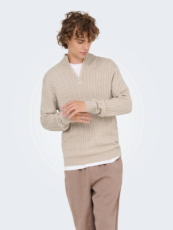 Only & Sons Sweter 'ONSLoui' beżowy