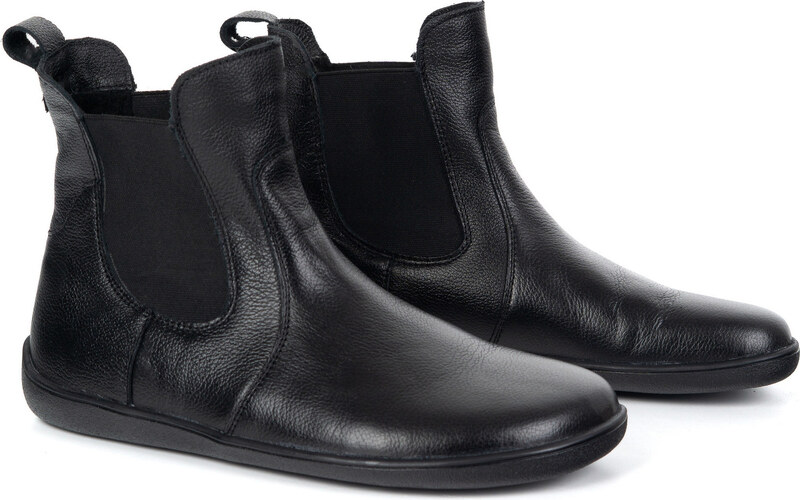 Barefoot damskie sztyblety buty zimowe Olivier 1797POL czarne