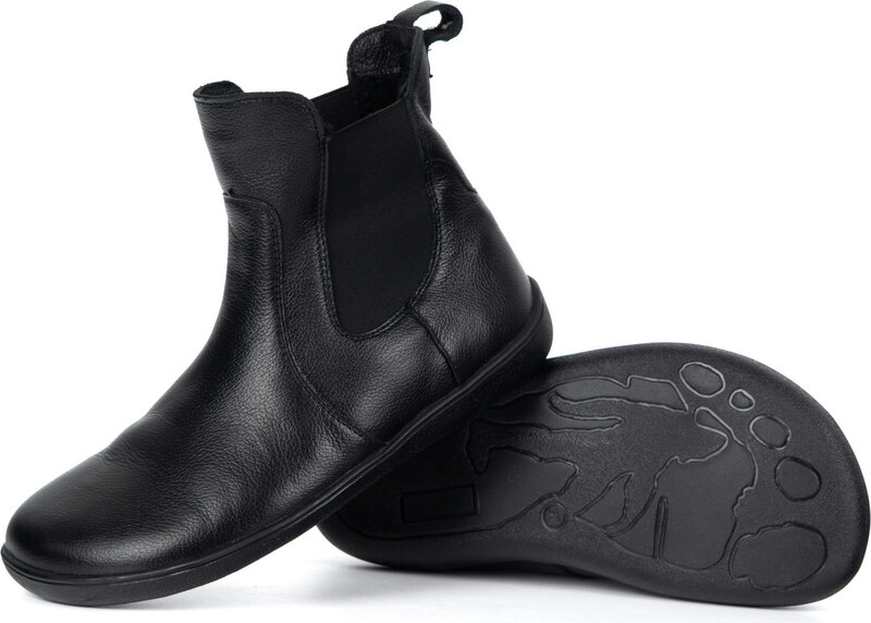 Barefoot damskie sztyblety buty zimowe Olivier 1797POL czarne