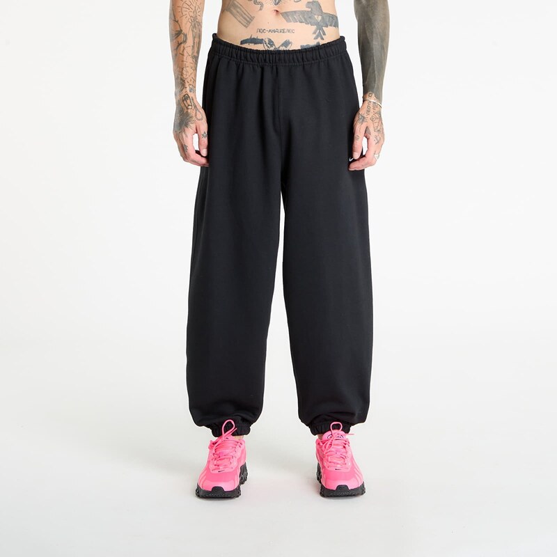 Spodnie dresowe Nike Solo Swoosh Men's Cuffed Fleece Pants Black/ Black/ White L