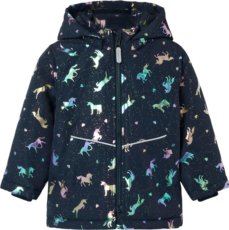 NAME IT Kurtka przejściowa 'NMFMaxi' szafir / brązowy / fioletowy / srebrny