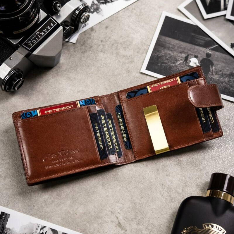 skóra naturalna Damski zestawy na prezent Peterson PTN SET3-N78L-VT BROWN