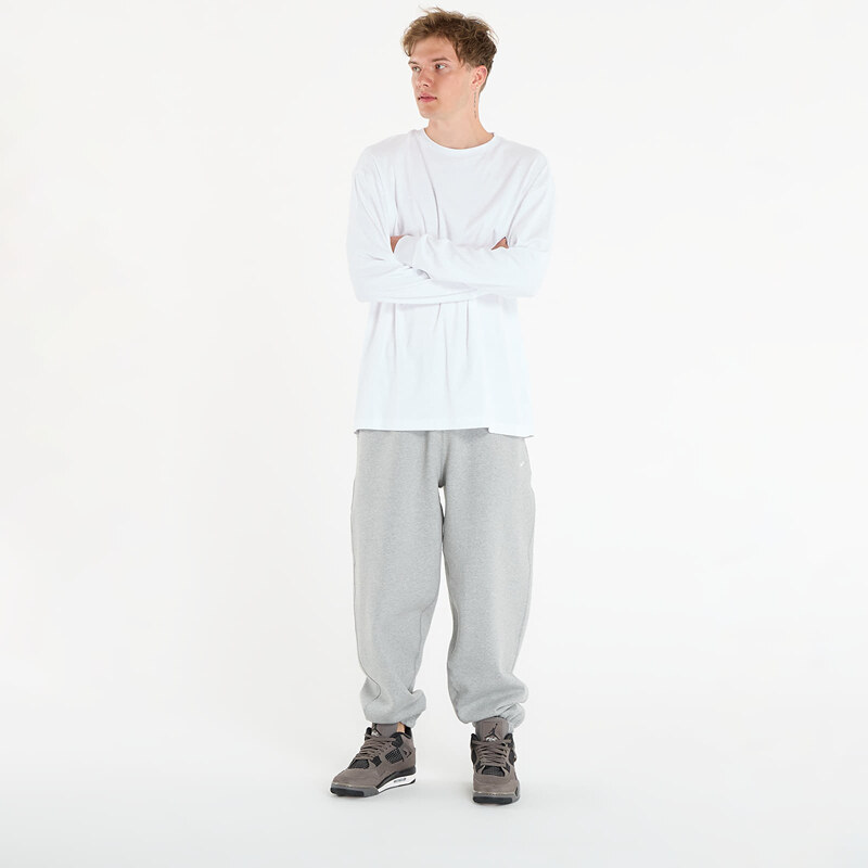 Spodnie dresowe Nike Solo Swoosh Men's Cuffed Fleece Pants Dk Grey Heather/ Lt Smoke Grey/ White M