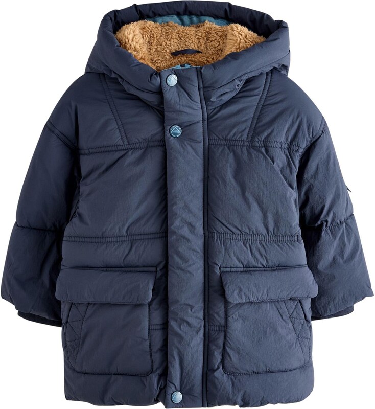 Next Kurtka zimowa granatowy / lazur / brokat