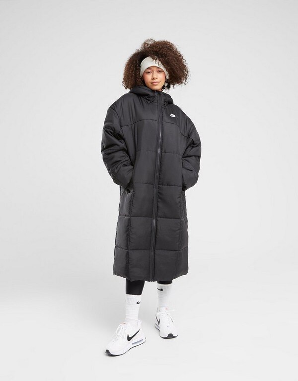 Nike Płaszcz W Nsw Tf Thrmr Clsc Parka Damskie Ubrania Kurtki zimowe FB7675-010 Czarny