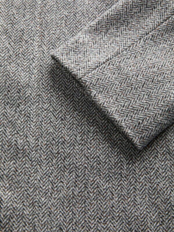 JACK & JONES Płaszcz przejściowy 'JORNorrebro' czekoladowy / nakrapiany szary