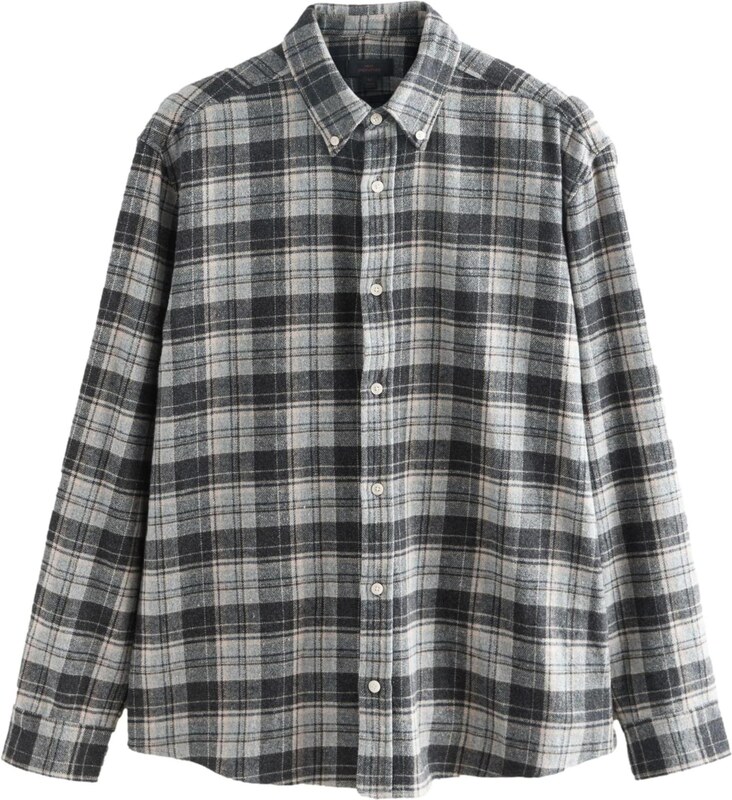 Next Koszula jasnoszary / czarny / biały