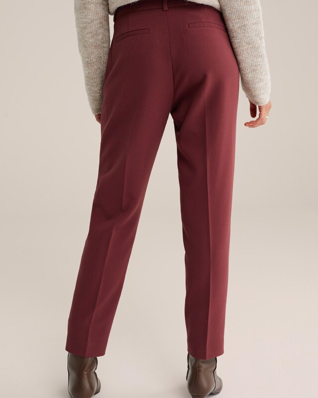 WE Fashion Spodnie ciemnoczerwony