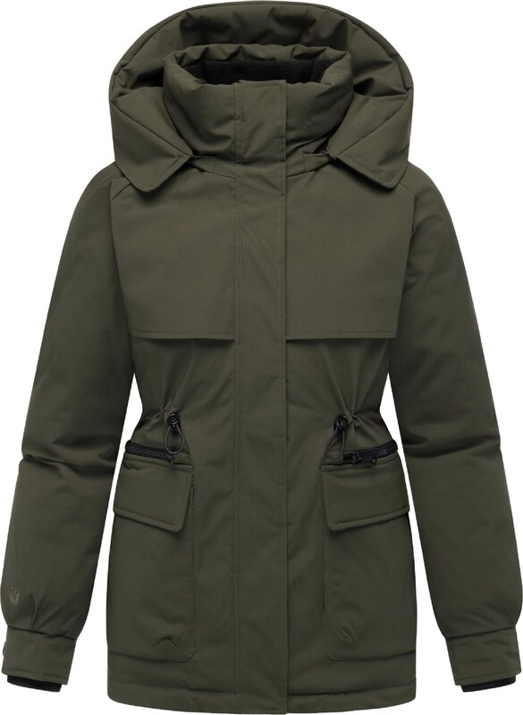 MARIKOO Płaszcz zimowy 'Shigaraa XVI' oliwkowy