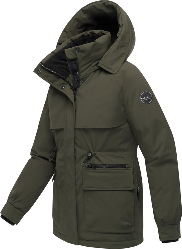 MARIKOO Płaszcz zimowy 'Shigaraa XVI' oliwkowy